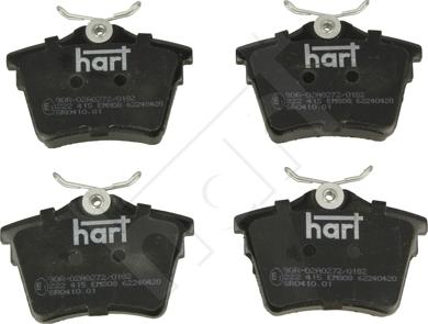 Hart 222 415 - Kit de plaquettes de frein, frein à disque cwaw.fr