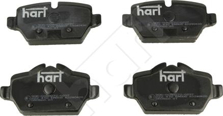 Hart 222 410 - Kit de plaquettes de frein, frein à disque cwaw.fr