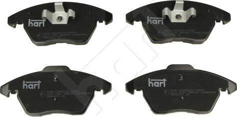 Hart 222 294 - Kit de plaquettes de frein, frein à disque cwaw.fr