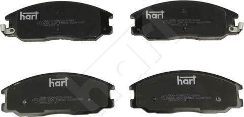 Hart 222 268 - Kit de plaquettes de frein, frein à disque cwaw.fr