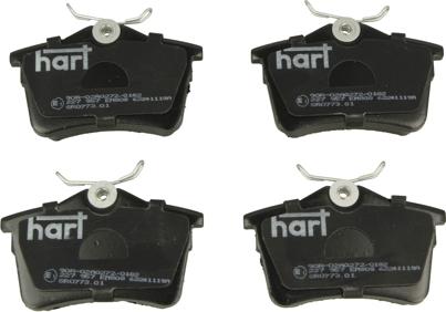 Hart 227 957 - Kit de plaquettes de frein, frein à disque cwaw.fr