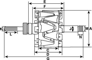 HC-Cargo 234852 - Rotor, alternateur cwaw.fr