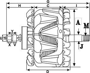 HC-Cargo 234852 - Rotor, alternateur cwaw.fr