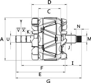 HC-Cargo 335782 - Rotor, alternateur cwaw.fr