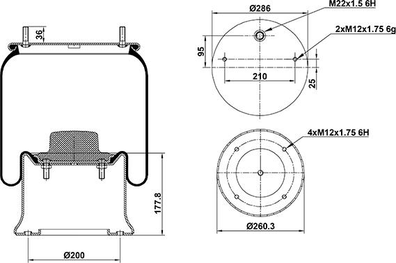 HD 020.4023.C03 - Ressort pneumatique, suspension pneumatique cwaw.fr