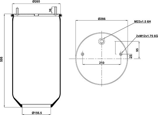 HD 020.4023.S - Ressort pneumatique, suspension pneumatique cwaw.fr