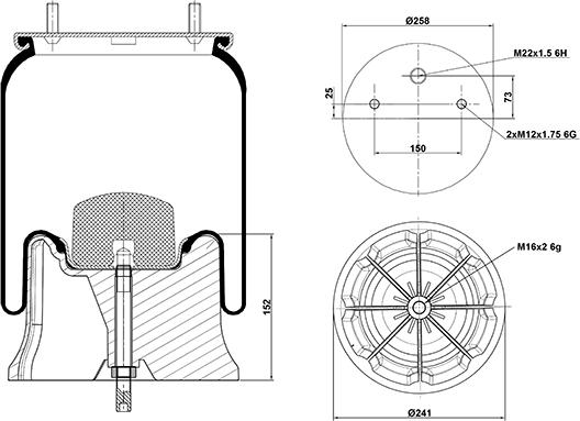 HD 020.4022.CP05 - Ressort pneumatique, suspension pneumatique cwaw.fr