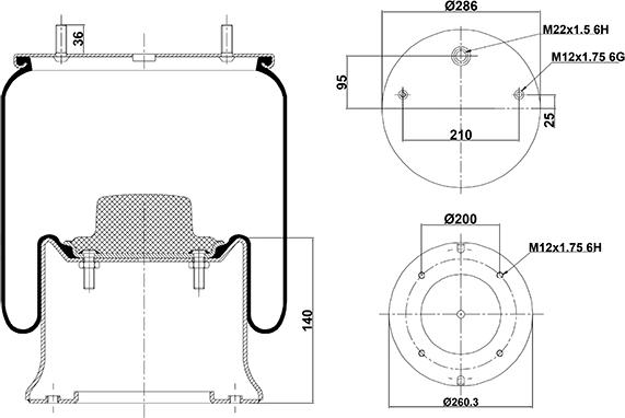 HD 020.4810.C05 - Ressort pneumatique, suspension pneumatique cwaw.fr