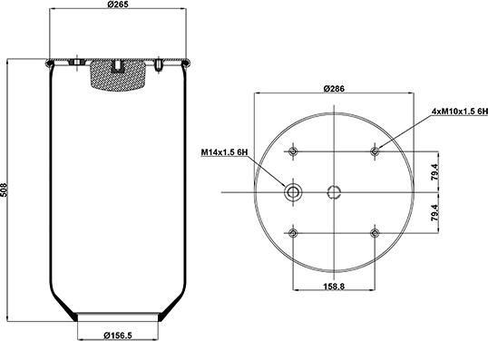 HD 020.4813.S - Ressort pneumatique, suspension pneumatique cwaw.fr