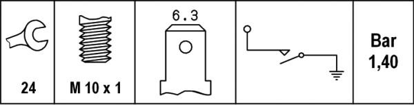 HELLA 6ZL 003 259-471 - Capteur, pression d'huile cwaw.fr