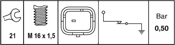 HELLA 6ZL 010 964-011 - Capteur, pression d'huile cwaw.fr