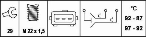 HELLA 6ZT 007 836-011 - Interrupteur de température, ventilateur de radiateur cwaw.fr