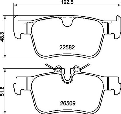 HELLA 8DB 355 044-311 - Kit de plaquettes de frein, frein à disque cwaw.fr