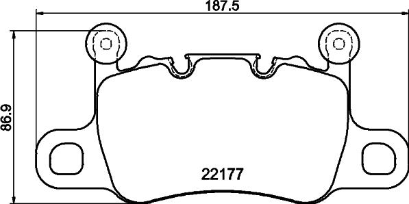 HELLA 8DB 355 044-741 - Kit de plaquettes de frein, frein à disque cwaw.fr