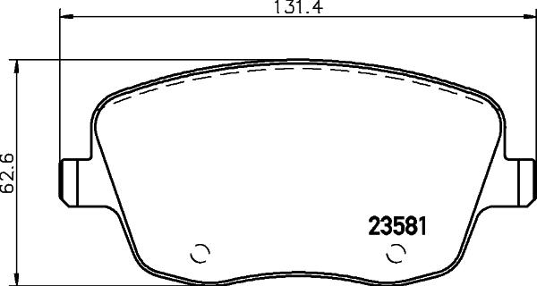 HELLA 8DB 355 045-601 - Kit de plaquettes de frein, frein à disque cwaw.fr