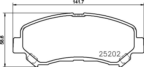 HELLA 8DB 355 045-191 - Kit de plaquettes de frein, frein à disque cwaw.fr