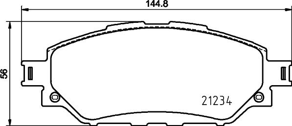 HELLA 8DB 355 045-311 - Kit de plaquettes de frein, frein à disque cwaw.fr