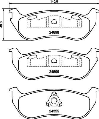 HELLA 8DB 355 040-451 - Kit de plaquettes de frein, frein à disque cwaw.fr