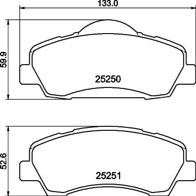 HELLA 8DB 355 040-561 - Kit de plaquettes de frein, frein à disque cwaw.fr