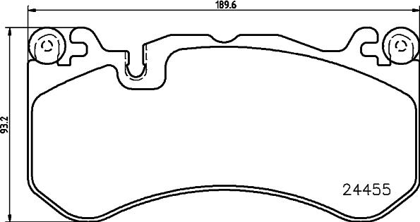 HELLA 8DB 355 040-091 - Kit de plaquettes de frein, frein à disque cwaw.fr