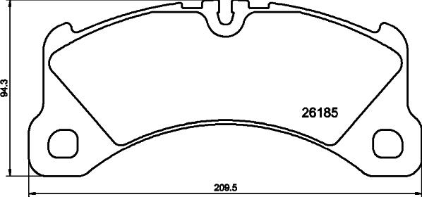 HELLA 8DB 355 040-201 - Kit de plaquettes de frein, frein à disque cwaw.fr