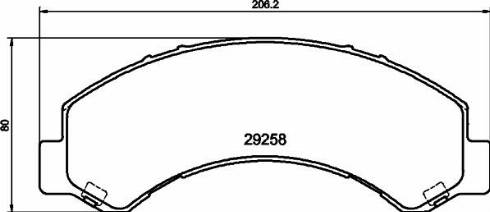 HELLA 8DB 355 040-281 - Kit de plaquettes de frein, frein à disque cwaw.fr