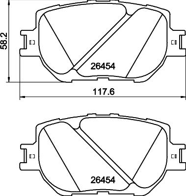 HELLA 8DB 355 041-221 - Kit de plaquettes de frein, frein à disque cwaw.fr