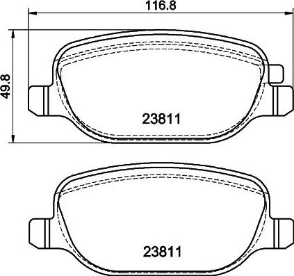 HELLA 8DB 355 043-931 - Kit de plaquettes de frein, frein à disque cwaw.fr