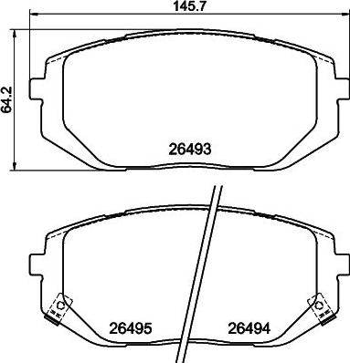 HELLA 8DB 355 043-641 - Kit de plaquettes de frein, frein à disque cwaw.fr