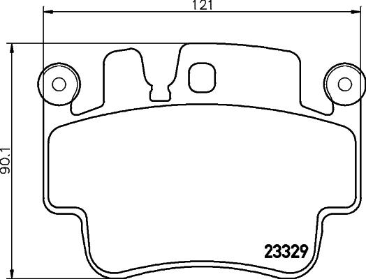 HELLA 8DB 355 043-141 - Kit de plaquettes de frein, frein à disque cwaw.fr