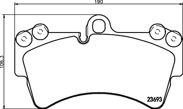 HELLA 8DB 355 043-161 - Kit de plaquettes de frein, frein à disque cwaw.fr