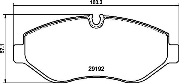 HELLA 8DB 355 043-881 - Kit de plaquettes de frein, frein à disque cwaw.fr