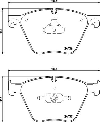 HELLA 8DB 355 043-281 - Kit de plaquettes de frein, frein à disque cwaw.fr