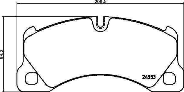 HELLA 8DB 355 042-931 - Kit de plaquettes de frein, frein à disque cwaw.fr