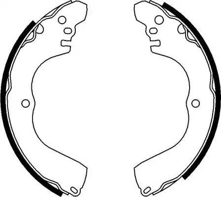 HELLA 8DB 355 050-991 - Jeu de mâchoires de frein cwaw.fr