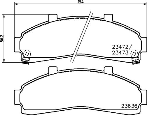 HELLA 8DB 355 009-941 - Kit de plaquettes de frein, frein à disque cwaw.fr