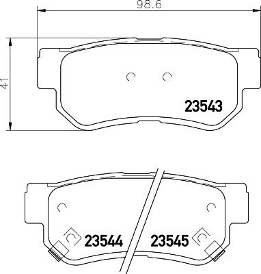 HELLA 8DB 355 009-971 - Kit de plaquettes de frein, frein à disque cwaw.fr