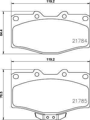 HELLA 8DB 355 009-471 - Kit de plaquettes de frein, frein à disque cwaw.fr