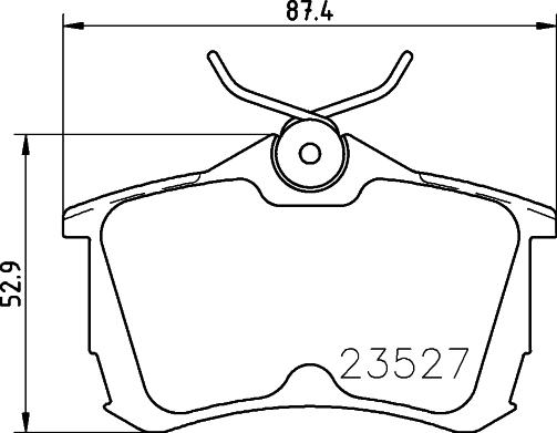 HELLA 8DB 355 009-511 - Kit de plaquettes de frein, frein à disque cwaw.fr