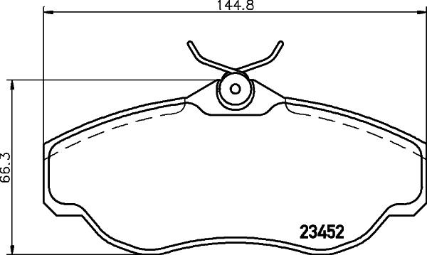 HELLA 8DB 355 009-531 - Kit de plaquettes de frein, frein à disque cwaw.fr