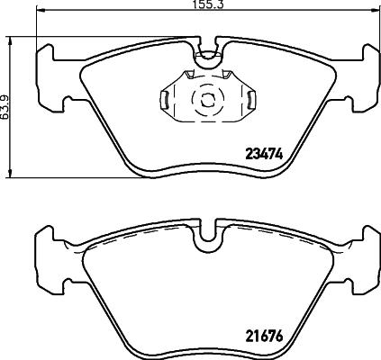 HELLA 8DB 355 009-651 - Kit de plaquettes de frein, frein à disque cwaw.fr