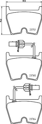 HELLA 8DB 355 009-191 - Kit de plaquettes de frein, frein à disque cwaw.fr