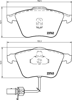 HELLA 8DB 355 009-141 - Kit de plaquettes de frein, frein à disque cwaw.fr