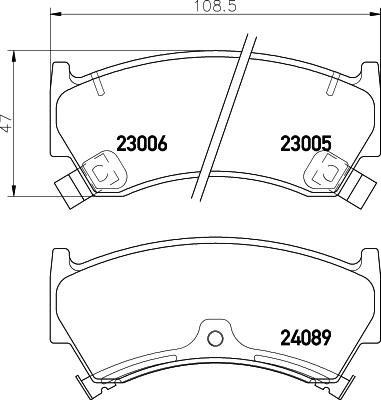 HELLA 8DB 355 009-821 - Kit de plaquettes de frein, frein à disque cwaw.fr