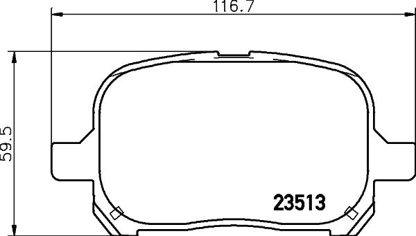 HELLA 8DB 355 009-351 - Kit de plaquettes de frein, frein à disque cwaw.fr