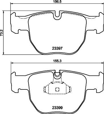 HELLA 8DB 355 009-301 - Kit de plaquettes de frein, frein à disque cwaw.fr