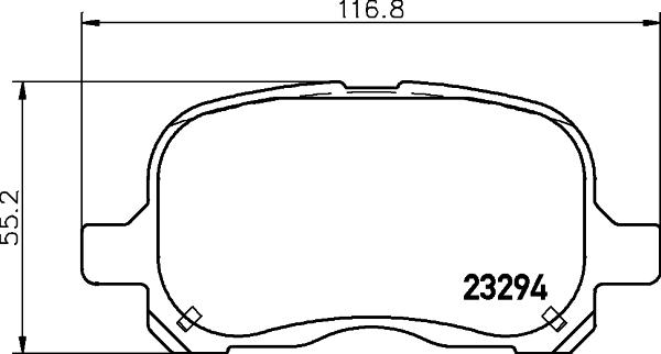 HELLA 8DB 355 009-251 - Kit de plaquettes de frein, frein à disque cwaw.fr