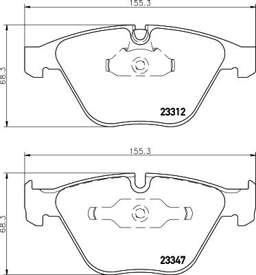 HELLA 8DB 355 009-271 - Kit de plaquettes de frein, frein à disque cwaw.fr