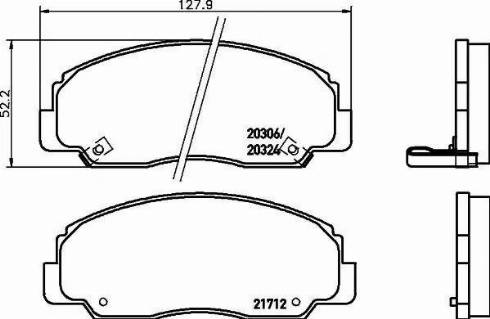 HELLA 8DB 355 009-791 - Kit de plaquettes de frein, frein à disque cwaw.fr