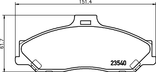 HELLA 8DB 355 009-751 - Kit de plaquettes de frein, frein à disque cwaw.fr